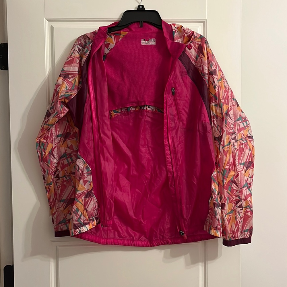 Under Armour pink rain jacket